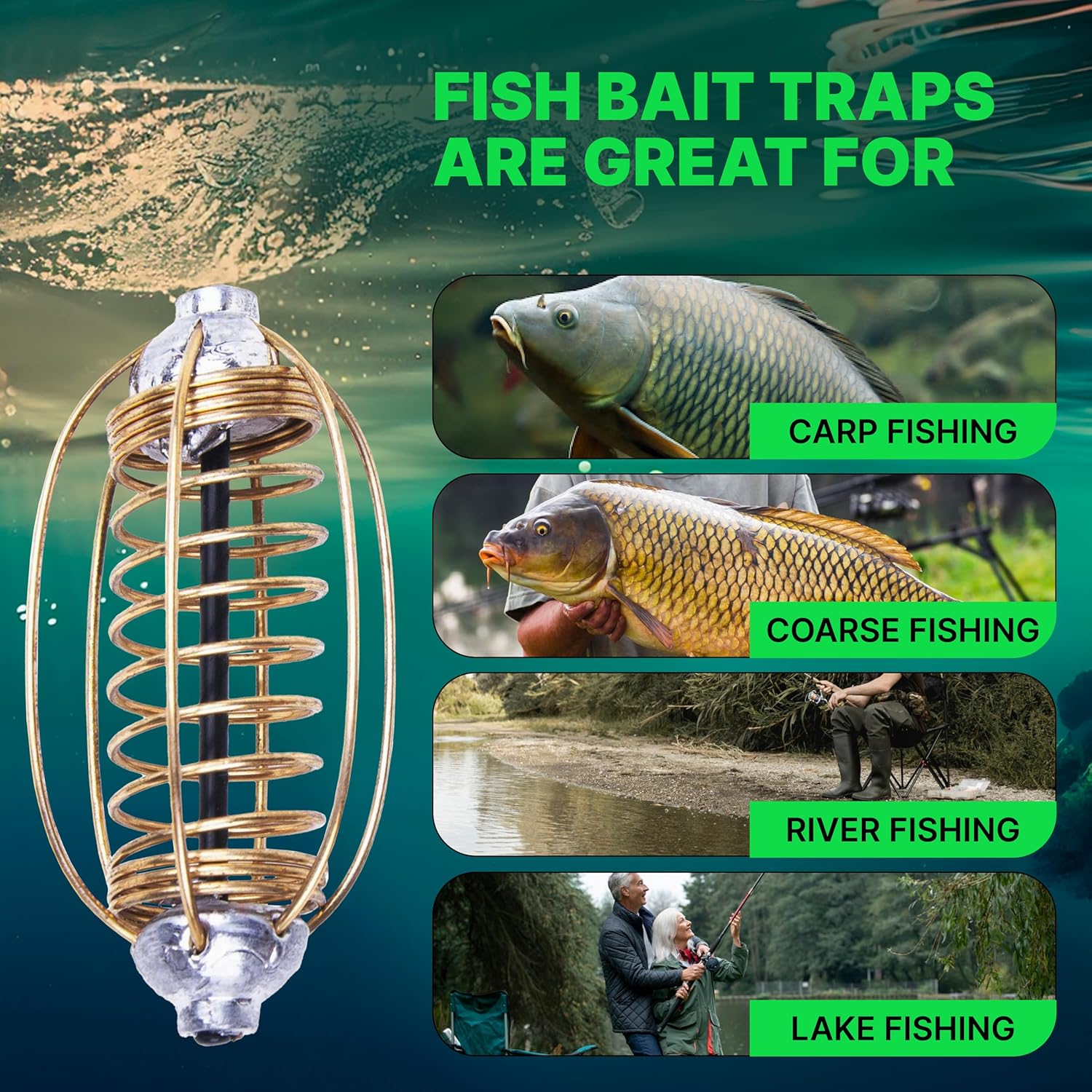 Spring Fishing Feeder Carp Сrucian Bream Tackle 10pcs