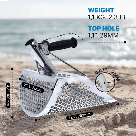 CKG 11x8 Sand Scoop with Carbon Handle