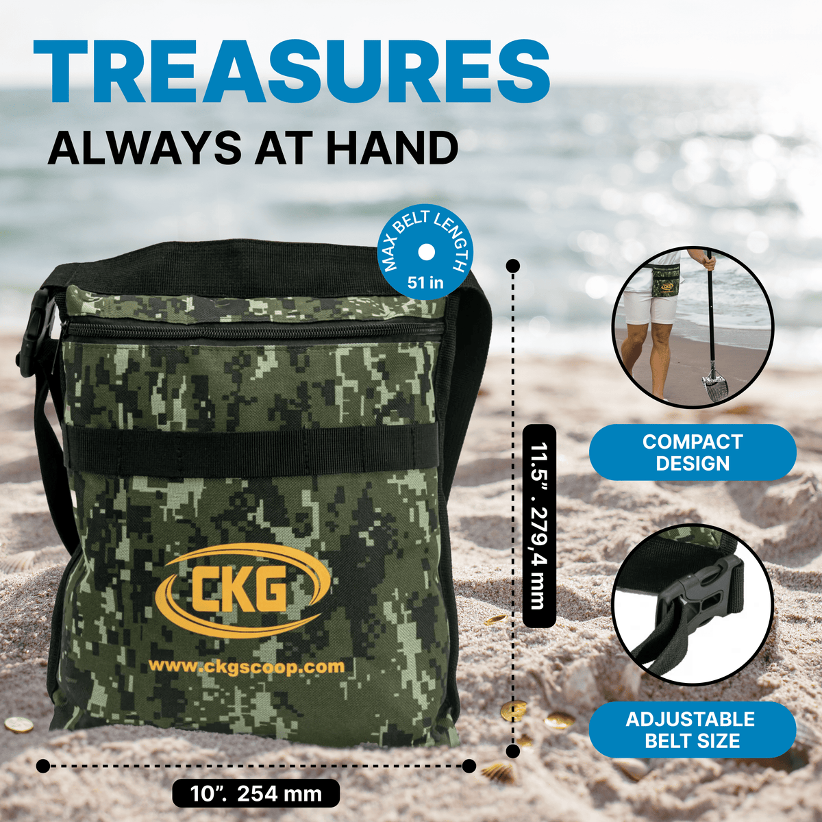 CKG 11x8 Sand Scoop with Carbon Handle