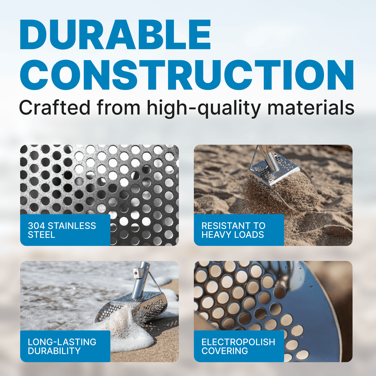 VEVOR VEVOR Metallo Rilevatore Diametro 10mm Sabbia Scoop In Acciaio - Foto 10