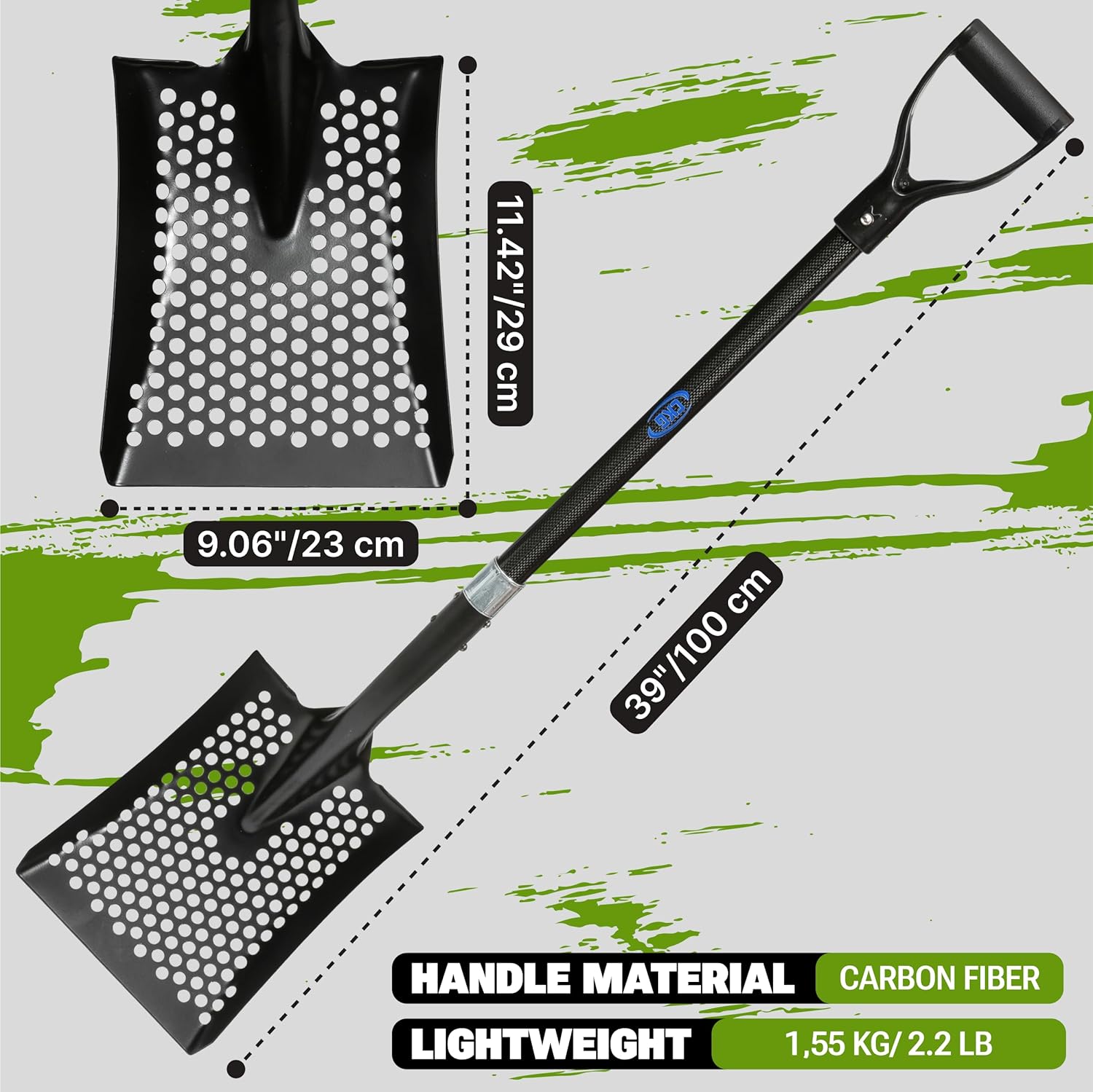 CKG Carbon Sand Sifter Shovel for Beach