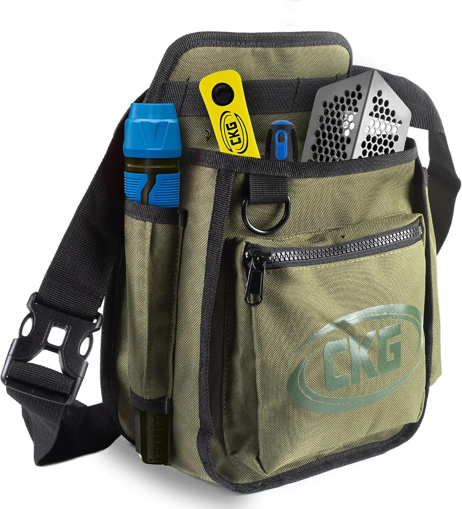 CKG Metal Detecting Bag Waist Digger Pouch Tools Bag for PinPointer