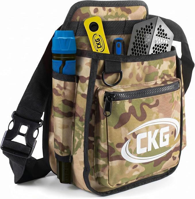 CKG Metal Detecting Finds Bag Waist Digger Pouch Tools, Сamo Pro