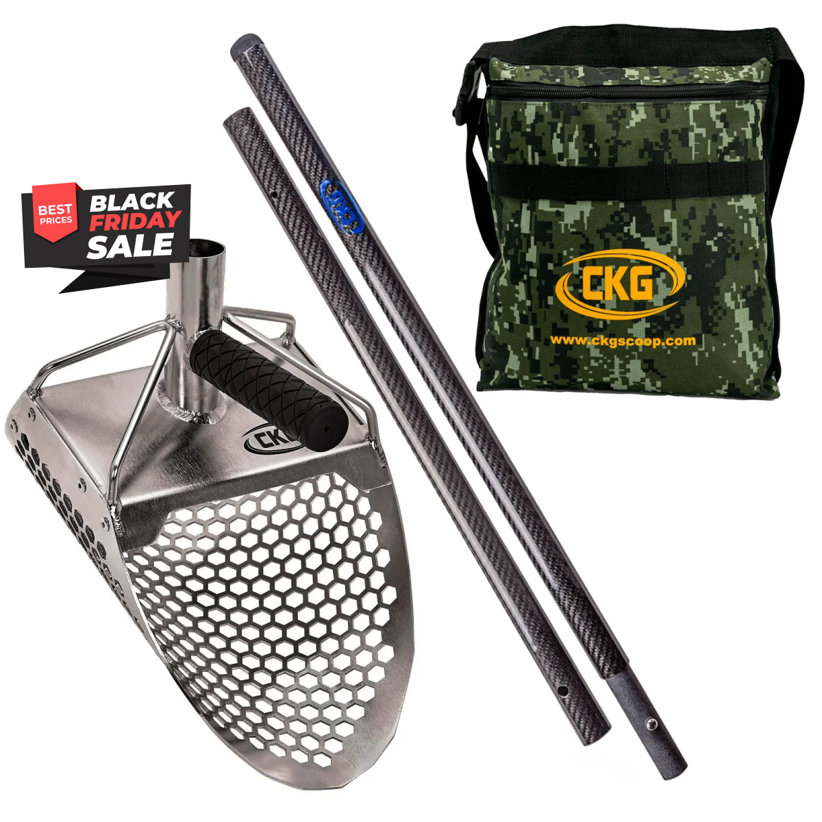 CKG 11x7 Sand Scoop with Carbon Handle