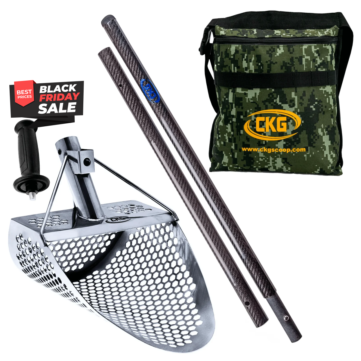 CKG 11x8 Sand Scoop with Carbon Handle