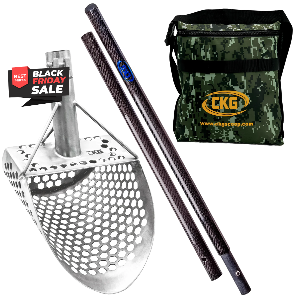 CKG 9x6 Sand Scoop with Carbon Handle