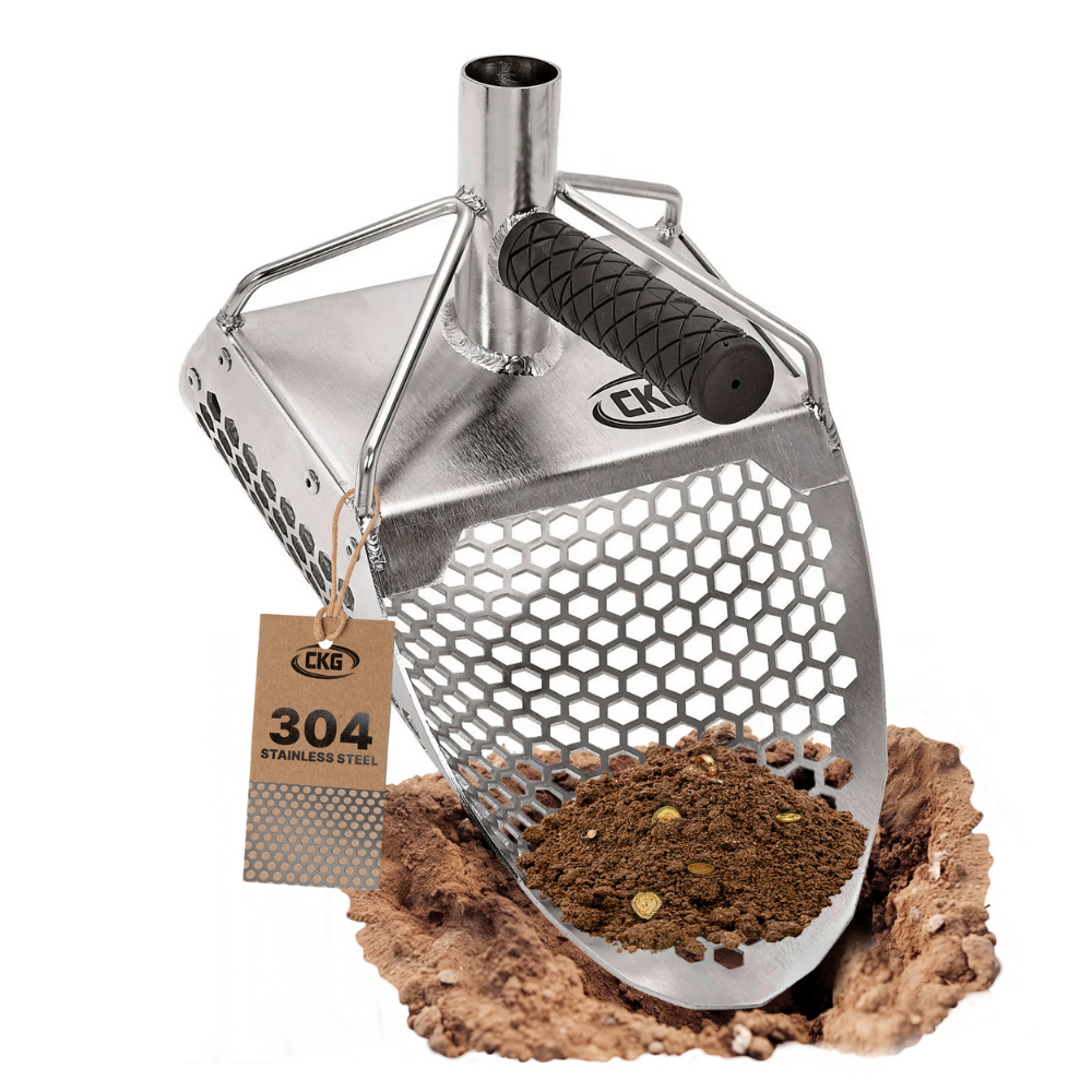 CKG SAND SCOOP METAL DETECTING SHOVEL SIFTER SCOOP STAINLESS STEEL CKG SAND SCOOP METAL DETECTING SHOVEL SIFTER SCOOP STAINLESS STEEL