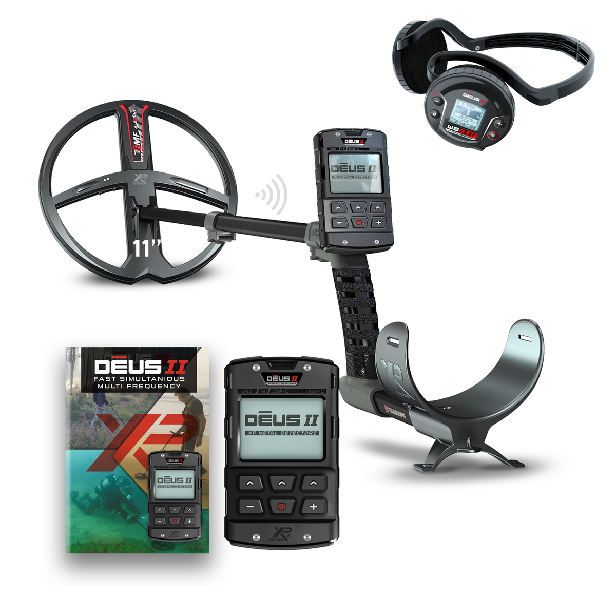 XP DEUS II Full ST Metal Detector – 11" FMF Coil, Remote & WS6 ST Headphones - view 2