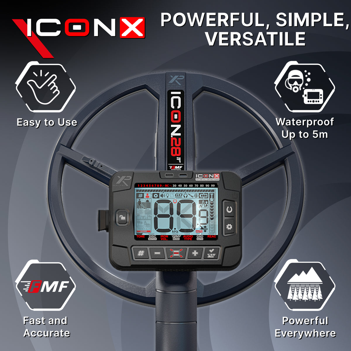 XP ICON X Metal Detector with WSA ST Wireless Headphones - view 3