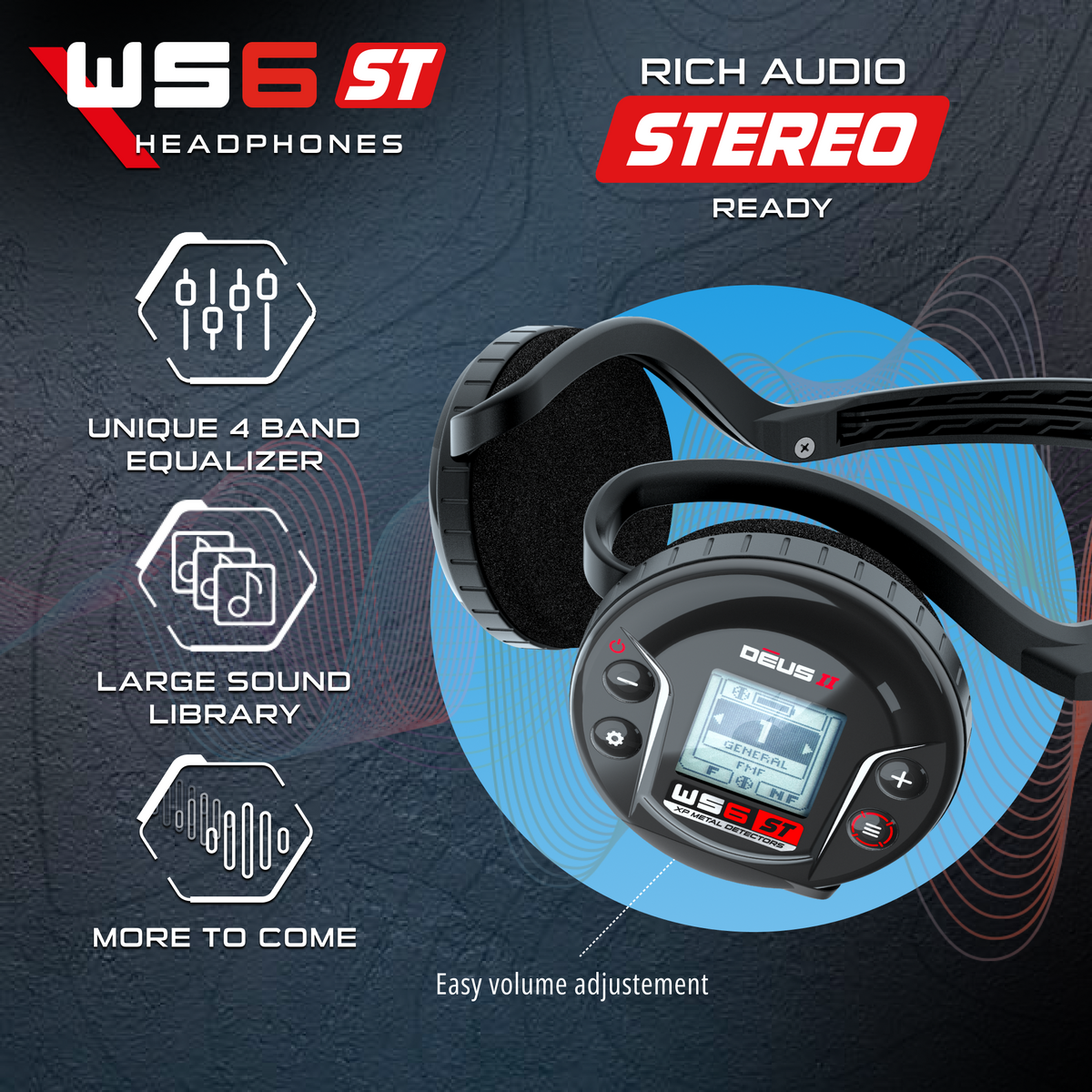 XP WS6 ST Wireless Headphones for DEUS II - view 3