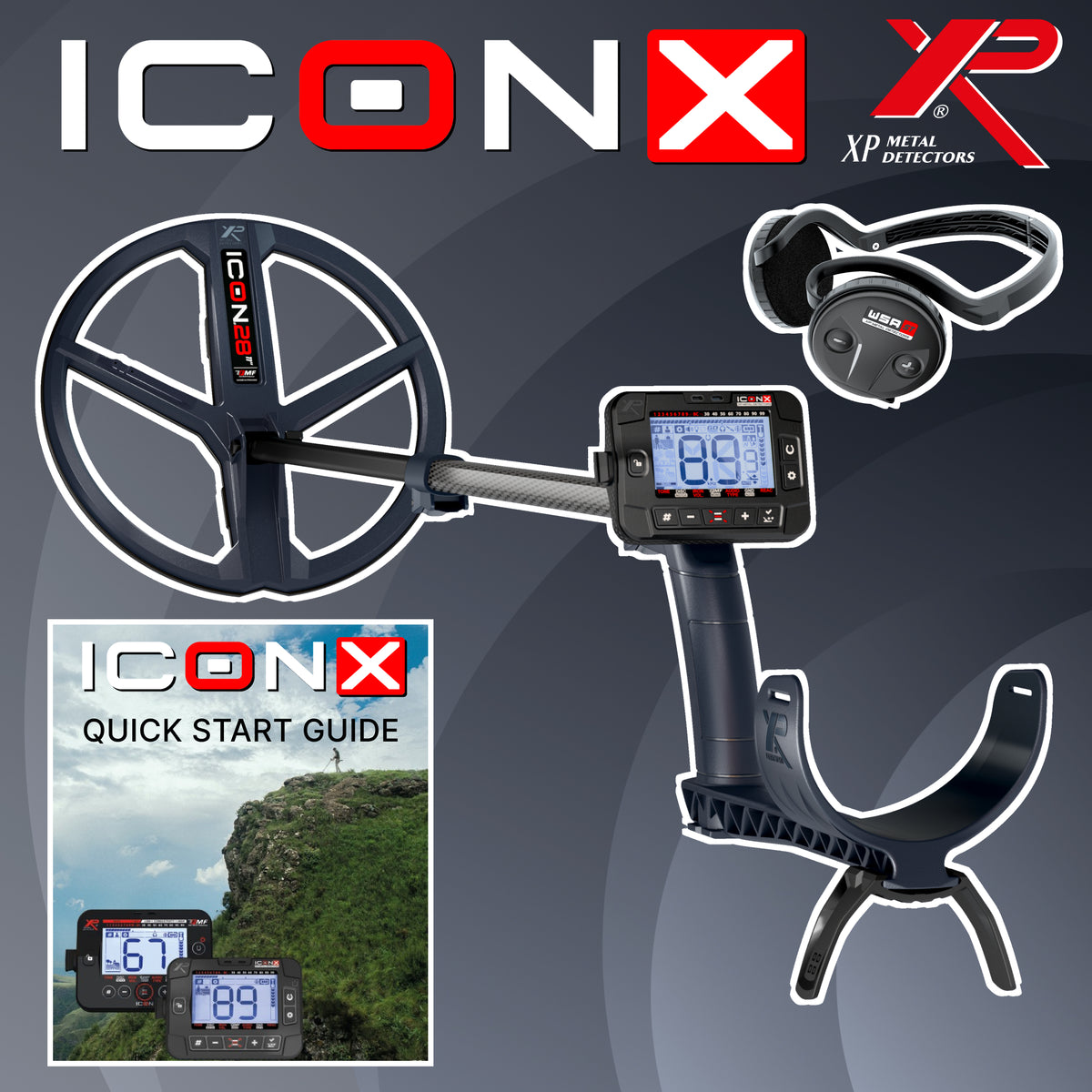 XP ICON X Metal Detector with WSA ST Wireless Headphones - view 2