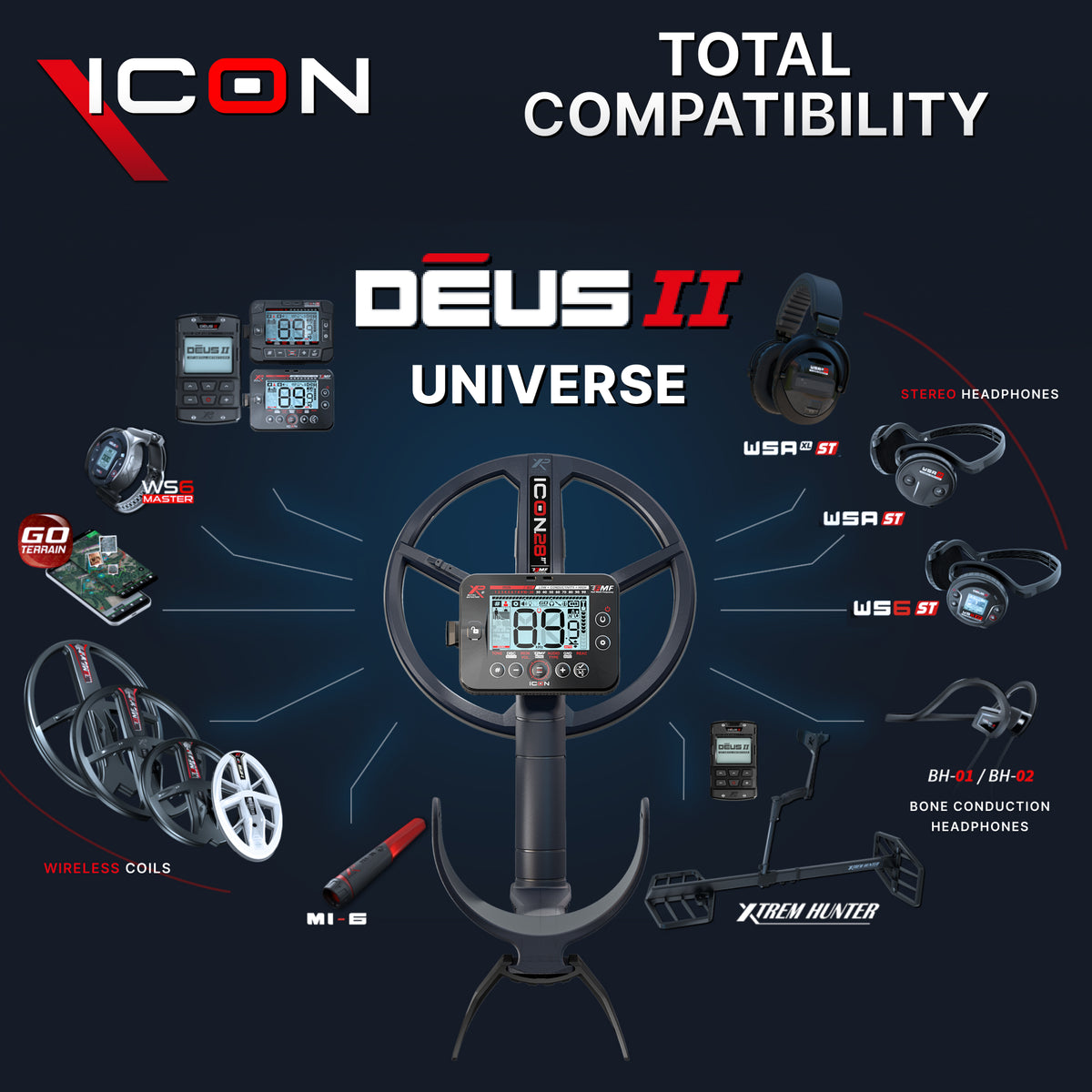XP ICON Metal Detector with 11" FMF Coil & Remote - view 5