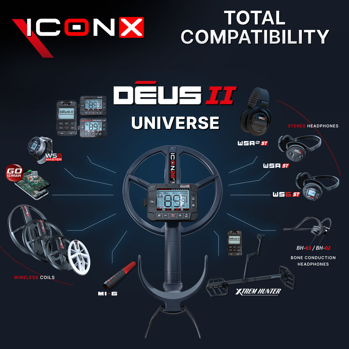 XP ICON X Metal Detector with 11" FMF Coil & Remote - view 5