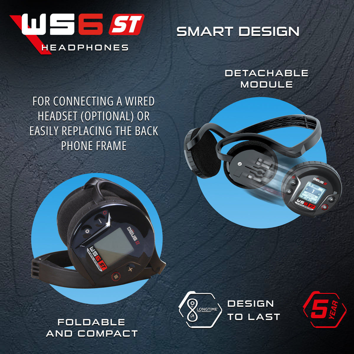 XP WS6 ST Wireless Headphones for DEUS II - view 6