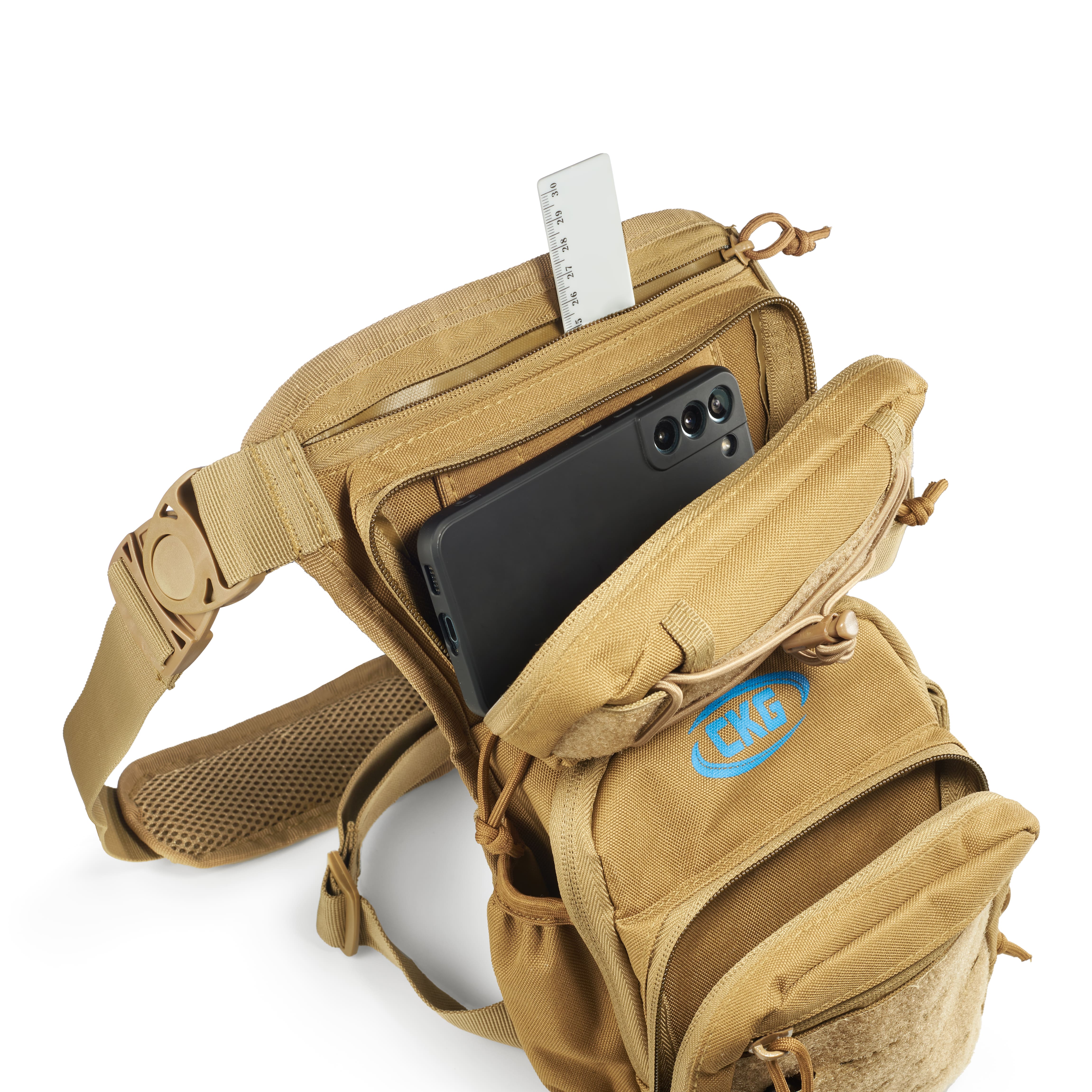 Khaki Metal Detecting Tool Bag – Tactical Waist Pouch