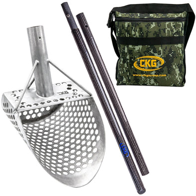 CKG 9 X 6 Sand Scoops Metal Detecting Shovel Sifter Scoop Stainless Steel 304 With Hexagon Holes