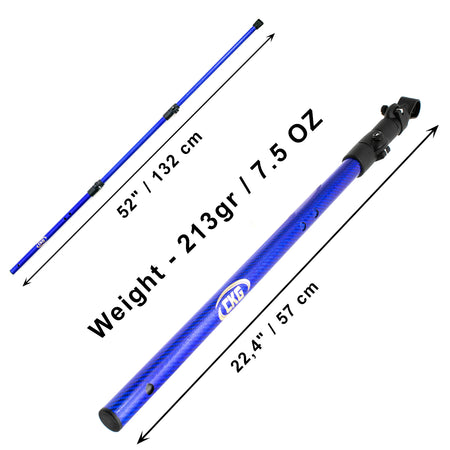 CKG Telescopic Carbon Shaft for Minelab Equinox Metal Detector Blue