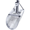 CKG Sand Scoop For Metal Detecting, Stainless Steel With Hexahedron 7mm Holes For Beach Treasure Hunting + Plastic Handle
